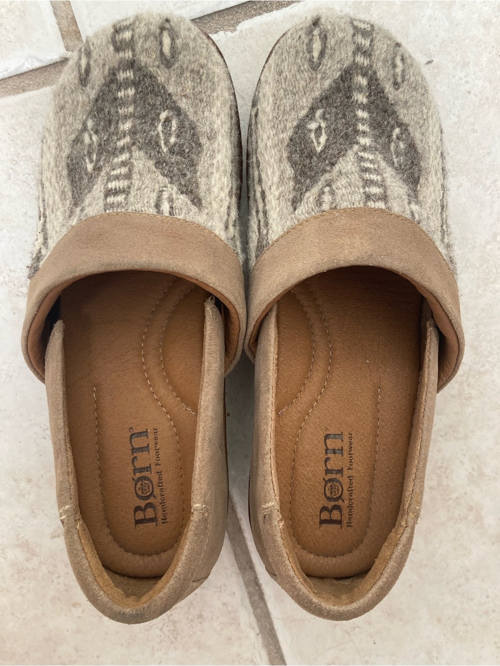 Born Bandy Clogs Leather women’s 6.5 Southwest Blanket
